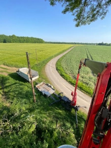 Nacelle camion benne remorque élagage